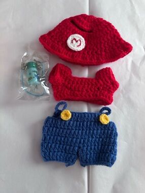 New! 4 Piece Labubu Super Mario Brothers Outfit